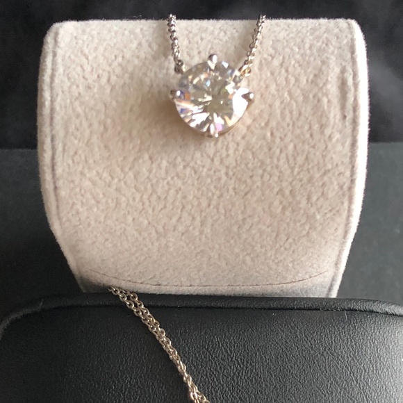 MELINDA MARIA DESIGNER “MONARCH” ROUND CUT NECKLACE ON SILVER CHAIN, NWOT - Picture 5 of 5